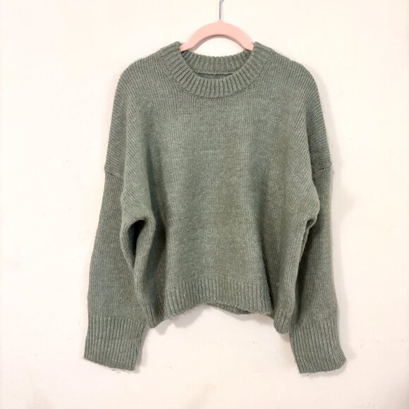 Abercrombie & Fitch Wedge Crew Sweater, Green, Size Small - Picture 4 of 8